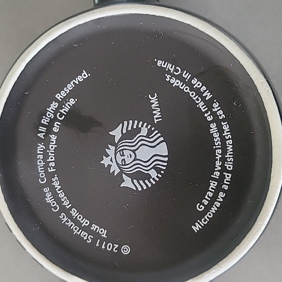 Starbucks Black and White Etched Siren Mug - Picture 5 of 8